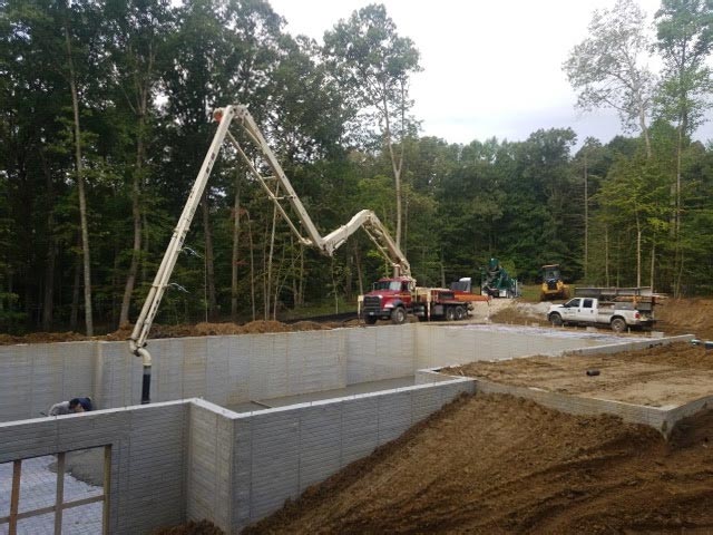 Concrete foundation construction
